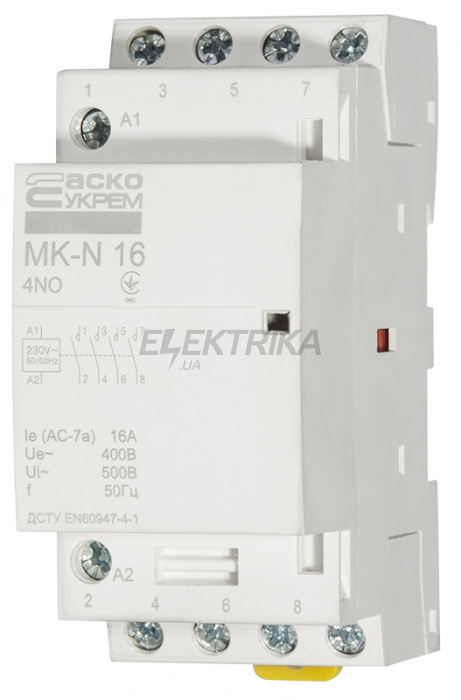 Контактор модульний АСКО-УКРЕМ MK-N 4P 16A 4NO (A0040030026)