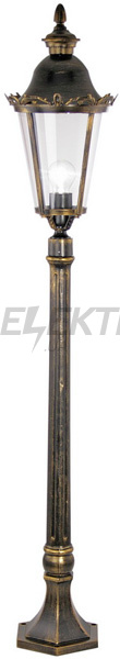 Вуличний світильник URBINO 88035 стовп 1X60 W E27 чорний/золото