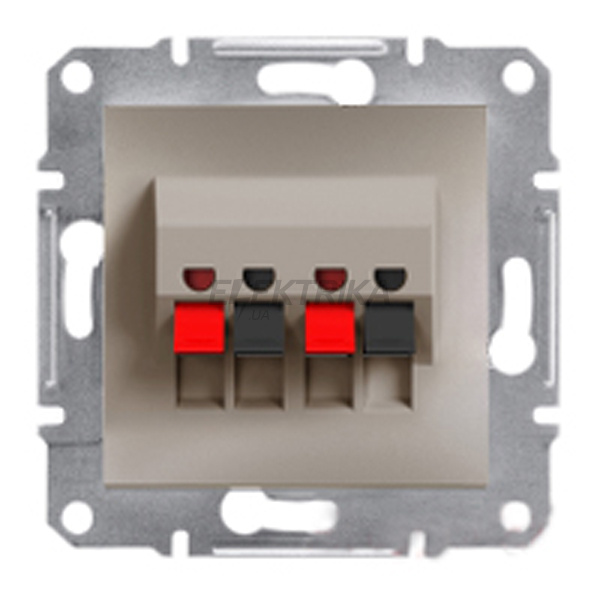 Аудіорозетка Schneider Electric Asfora 2 модуля бронза (EPH5700169)