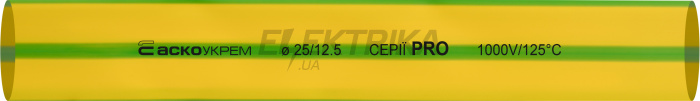 Термоусаджувальна трубка 25,0/12,5 шт. (1м) жовто-зелена серії PRO(A0150040581)