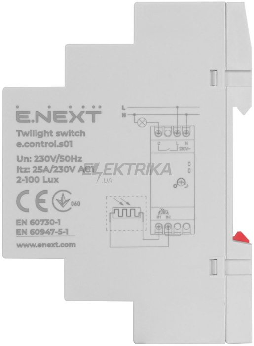 Реле сутінкове e.control.s01 з зовнішнім датчиком (i0310014)