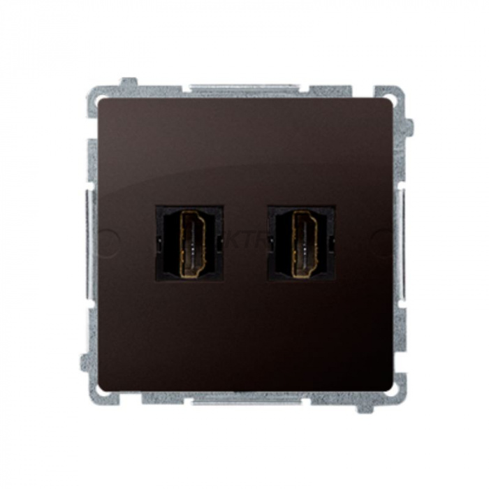 Розетка подвійна HDMI Simon Basic шоколад (BMGHDMI2.01/47)