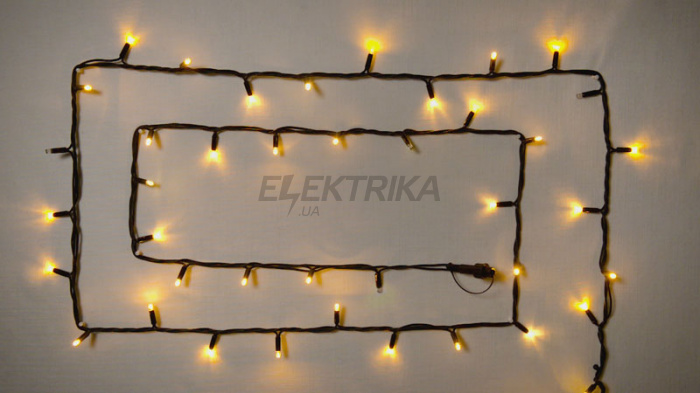 Гірлянда зовнішня DELUX STRING 100LED 10m (2*5m) жовтий/чорний IP44 EN (90016606)