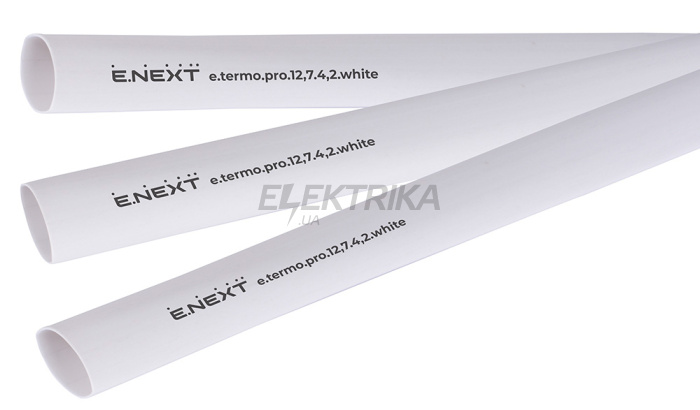 Термоусаджувальна трубка з клейовим шаром e.termo.pro.12,7.4,2.white, 12,7/4,2, 1м, біла (p092031)