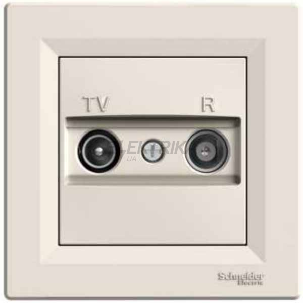 Розетка TV/R кінцева Schneider Electric Asfora 1дБ кремовий (EPH3300123)