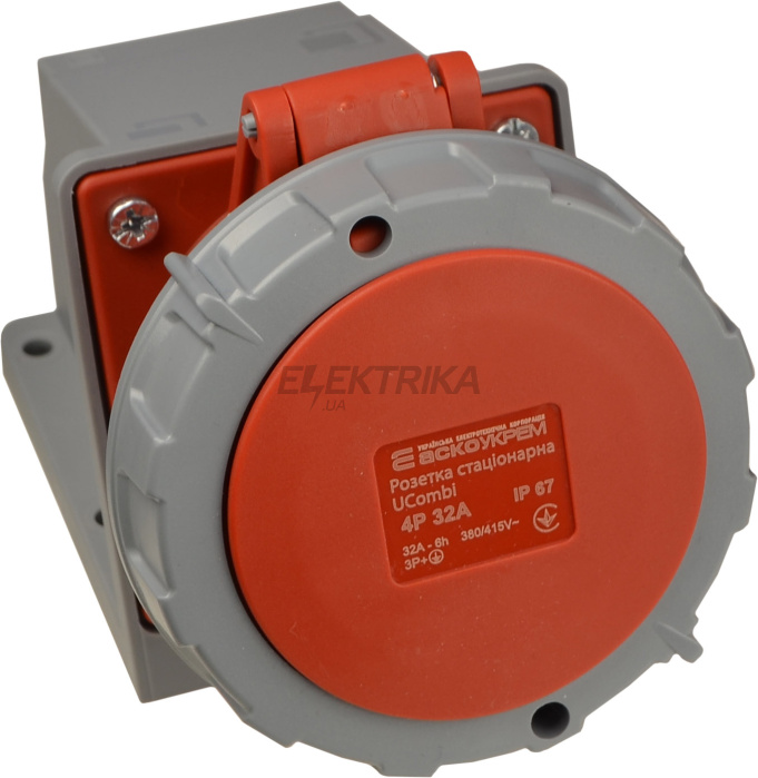 Розетка стаціонарна серії  UСombi 4P  32A IP 67 (A0080010149)