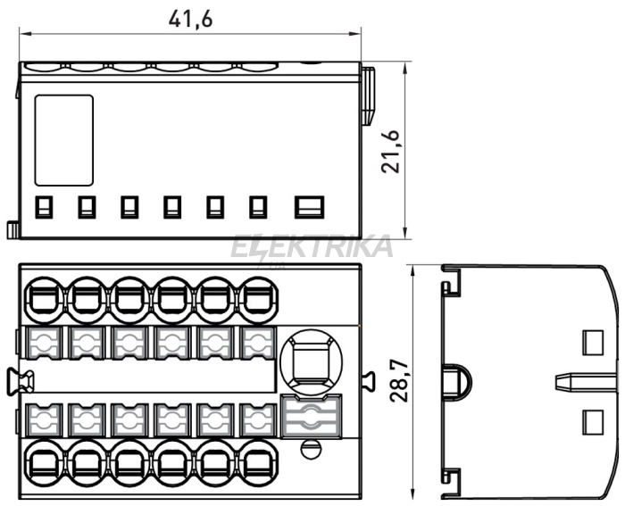 Клемний блок розподільчий e.tc.spring.12.1 (s090006)