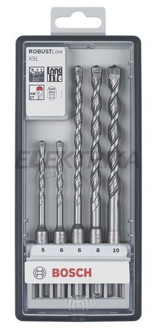 Набір з 5 ударних свердел Robust Line X5L 5,5; 6; 7; 8; 10 мм