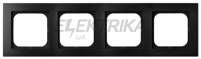 Рамка на 4 прилади AS, чорна (R-4G/33)