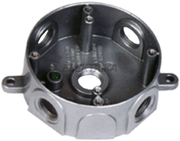 Коробка монтажна металева e.industrial.pipe.db.round.thread.5.x.3/4", кругла на 5 різьбових входів для труб 3/4"