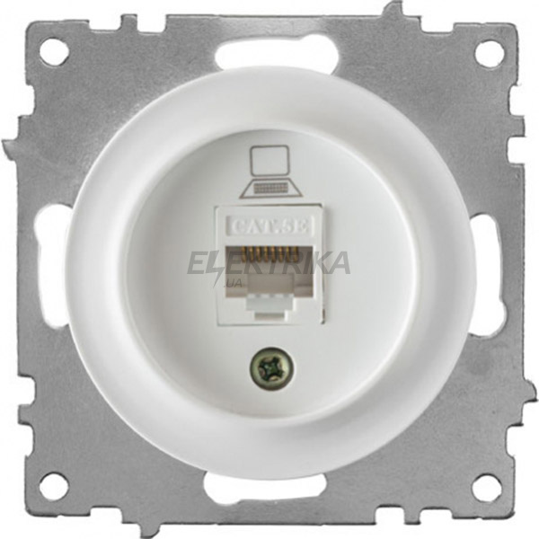 Розетка комп'ютерна 1xRJ45 кат.5e, колір білий