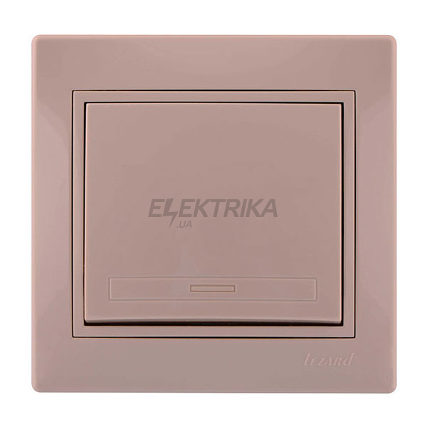 Вимикач 1-клавішний Lezard Mira, крем