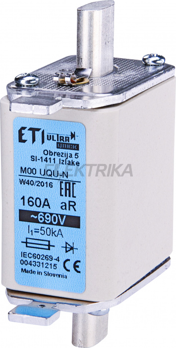 Плавка вставка запобіжник ETI M00UQU-N/125A/690V 004331213