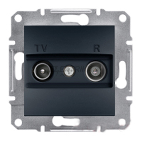 Розетка TV/R кінцева Schneider Electric Asfora 1дБ антрацит (EPH3300171)