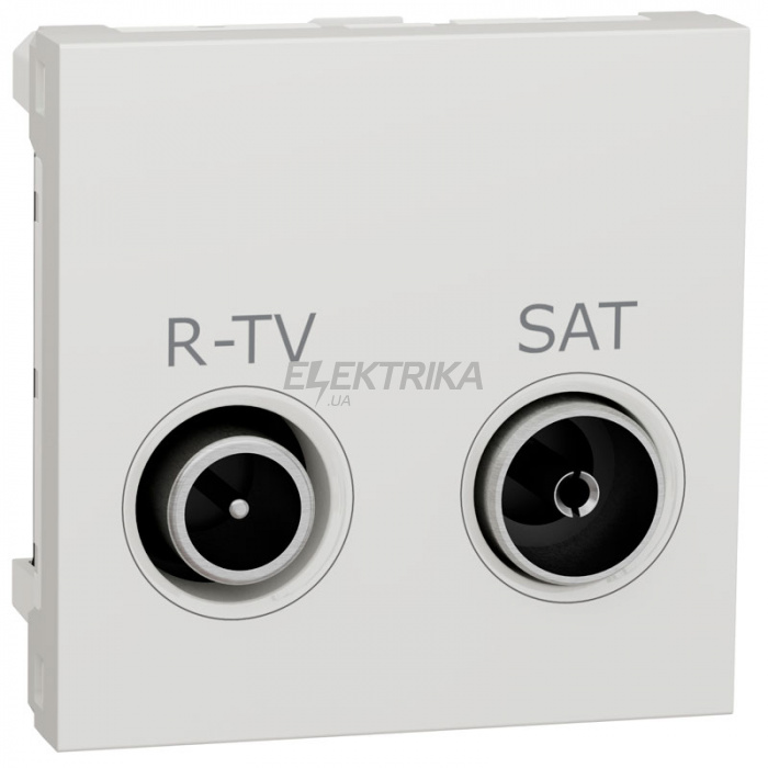 Розетка R-TV SAT одинарна Schneider Unica New 2 білий модуля (NU345418)