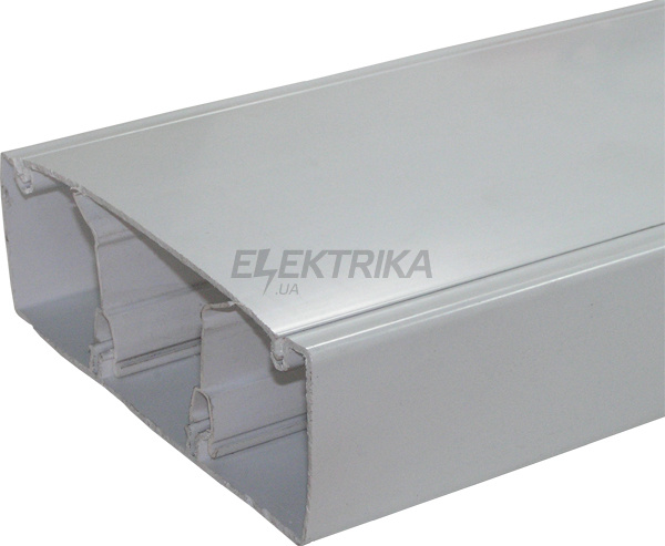Короб пластиковий з перегородкою e.trunking.twoclapb.02.stand.100.50, 100х50мм, 2м