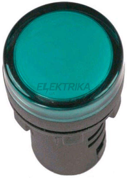 Світлосигнальний індикатор AD22, (LED) матриця, d22mm, зелений, 12В АС/DC