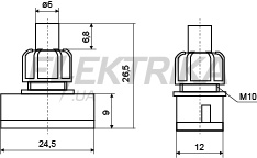 Кнопка для світильника АСКО-УКРЕМ PBS-17A-2 WH/B (A0140040151)