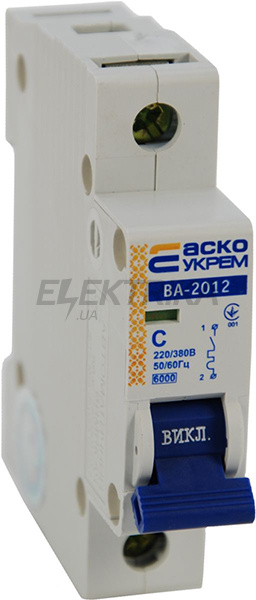 Автоматичний вимикач УкрЕМ ВА-2012 1р 63А АСКО