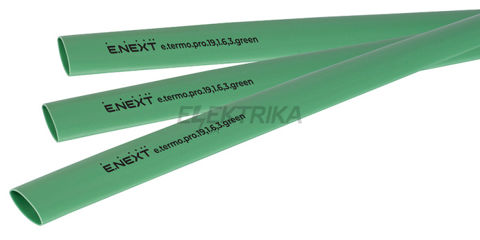 Термоусаджувальна трубка з клейовим шаром e.termo.pro.19,1.6,3.green, 19,1/6,3, 1м, зелена (p092045)