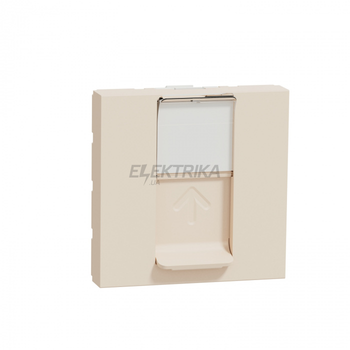 Роз'єм RJ45 Schneider Electric Розетка комп'ютерна RJ45, категорія 6 UTP, 2 модулі, бежева Unica New Studio NU341544
