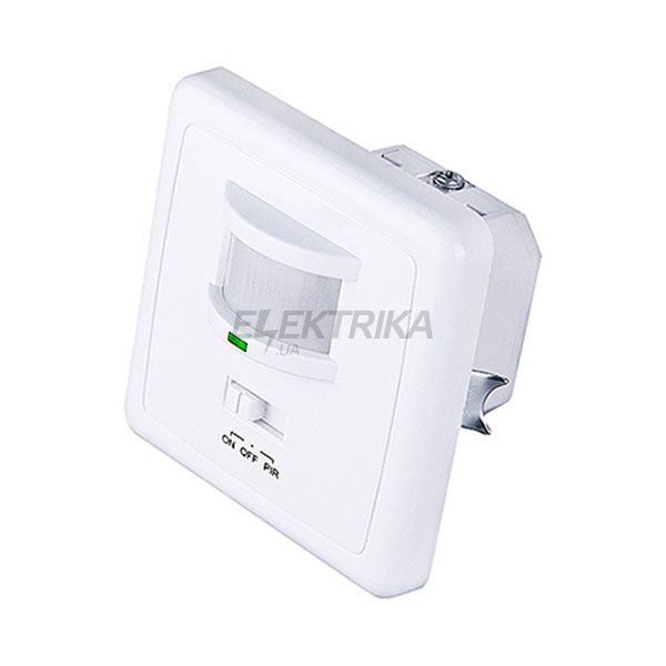 Датчик руху настінний "Розетка", 160°, 4-9 м, IP20, білий