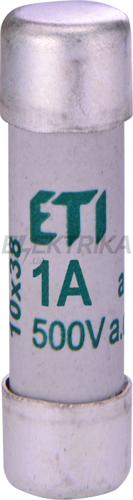 Плавка вставка запобіжник ETI CH10x38 aM 6A/500V 002621005