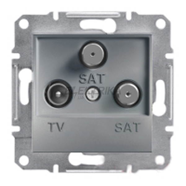 Розетка TV-SAT-SAT кінцева Schneider Electric Asfora 1дб сталь (EPH3600162)