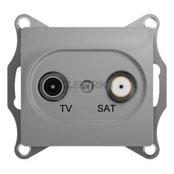 Розетка TV/R/SAT прохідна Schneider Electric Sedna алюміній (SDN3501260)
