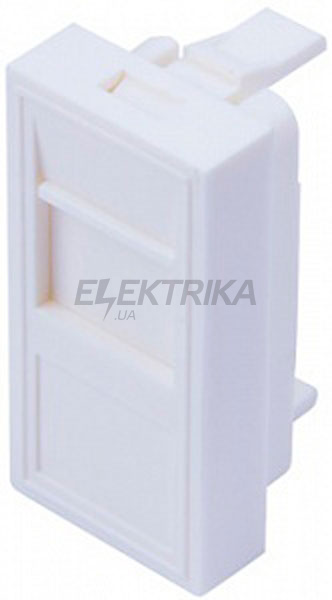 Адаптер інформаційної розетки RJ-45 UTP KAT 5e зі шторкою 1 модуль 45X22,5