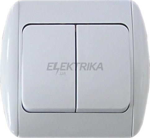 Вимикач двоклавішний E.NEXT e.install.stand.812 без рамки білий (s035005)