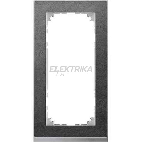 Рамка M-Pure Decor 2-поста без перегородки, сланець/алюміній.