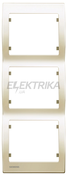 Рамка 3 посту вертикальна Siemens Iris слонова кістка (S18103 A)