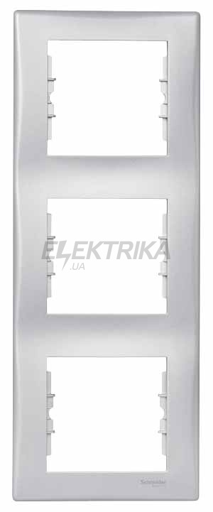 Рамка 3-постова вертикальна Schneider Electric Sedna алюмінієва (SDN5801360)