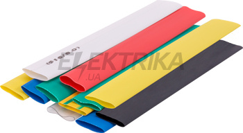 Набір трубок термоусаджувальних e.termo.stand.set.16.8, (8 кольорів), 100 мм, 24 шт. (s063008)