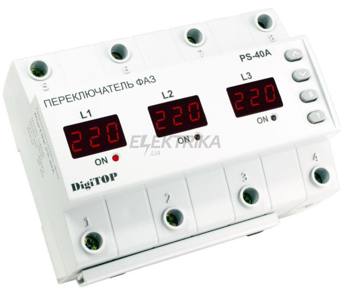 Перемикач фаз 40А digitop (PS-40A)