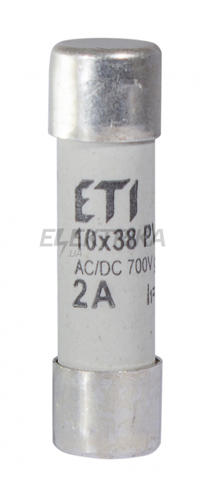 Плавка вставка запобіжник ETI CH10x38 gR 2A/700V AC/DC 002625017