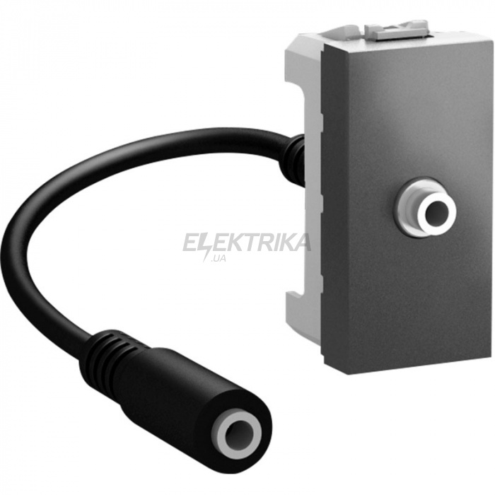 Розетка Mini-jack 3.7 Schneider Electric Unica сірий графіт (MGU3.433.12)