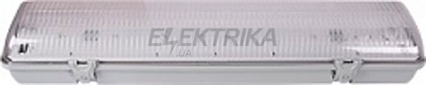 Світильник люмінесцентний із призм. плафоном e.lum.cpw.2.20.eco, 2x20W IP65