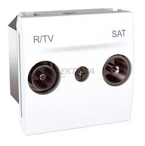 Розетка R-TV/SAT кінцева, біла