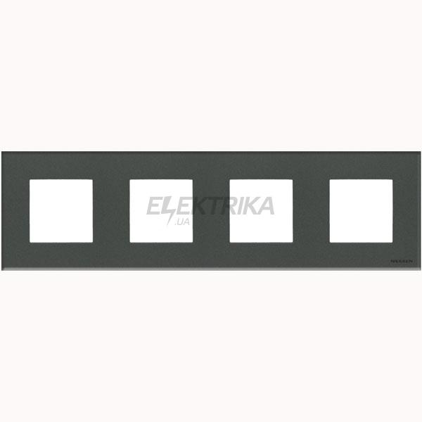 Рамка 4-постова Zenit N2274 CF, графіт, скло