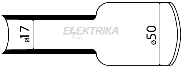 Термозбіжна трубка з клейовим шаром АСКО-УКРЕМ 50 (1м) чорний (A0150040063)