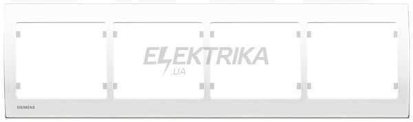 Рамка 4 пост Siemens Iris білий (S18004 W)