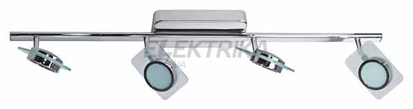 Світильник стельовий 4х7, 5Вт LED, білий, хром, 91635
