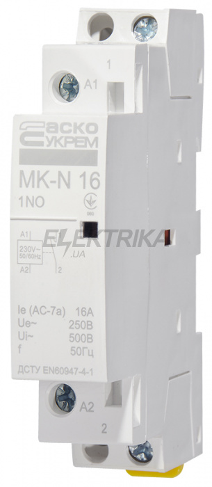 Контактор модульний АСКО-УКРЕМ MK-N 1P 16A 1NO (A0040030020)