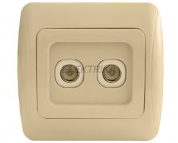 Розетка 2* TV РВtvсб-2-Sq-I