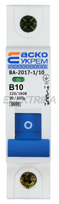 Автоматичний вимикач АСКО-УКРЕМ ВА-2017/B 1р 10А (A0010170050)