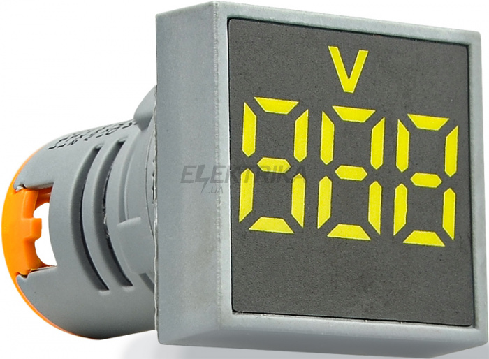 Вольтметр цифровий АСКО-УКРЕМ ED16-22 FVD 30-500В АС жовтий (A0190010032)