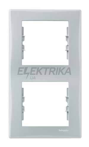 Рамка 2-постова вертикальна Schneider Electric Sedna сірий (SDN5801133)
