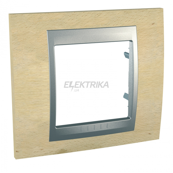 Рамка Schneider Electric РАМКА Х1, БУК/АЛЮМ MGU66.002.0M1